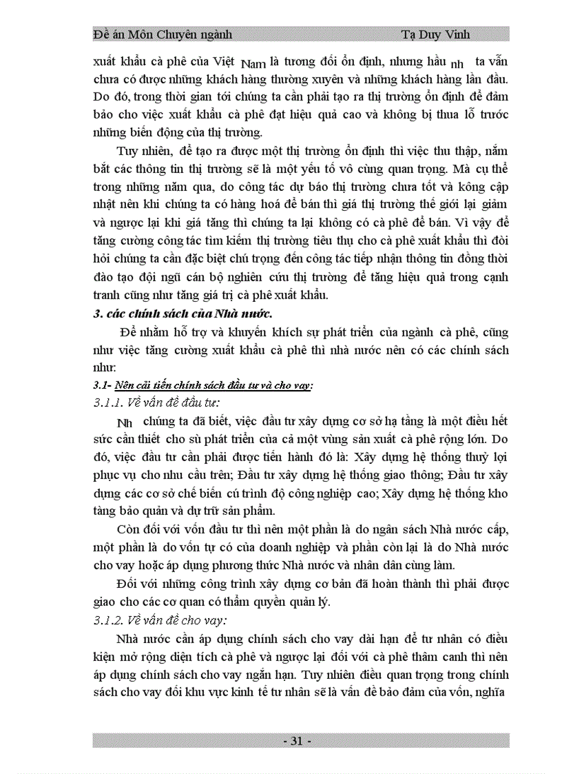 image for page Nghiên cứu một số các biện pháp cơ bản để thúc đẩy hoạt động xuất khẩu cà phê ở Việt Nam