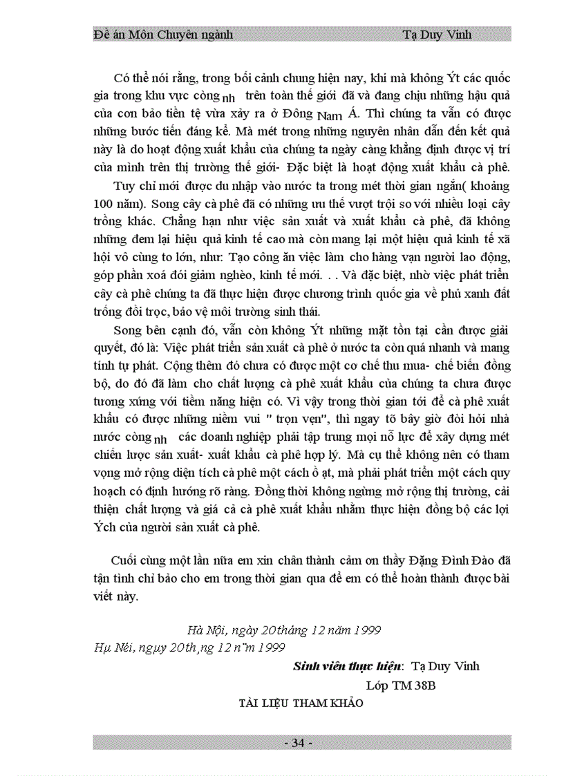 image for page Nghiên cứu một số các biện pháp cơ bản để thúc đẩy hoạt động xuất khẩu cà phê ở Việt Nam