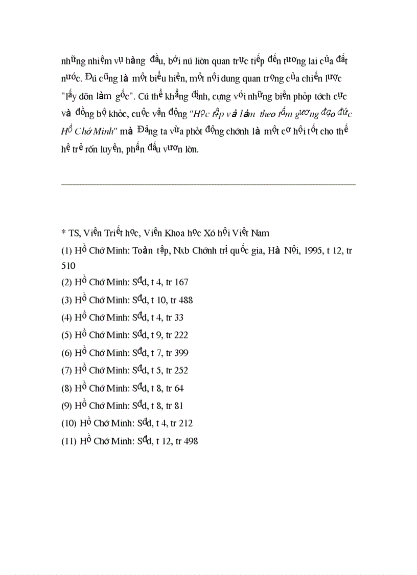 image for page Tư tưởng Hồ Chí Minh về bồi dưỡng thế hệ cách mạng cho đời sau