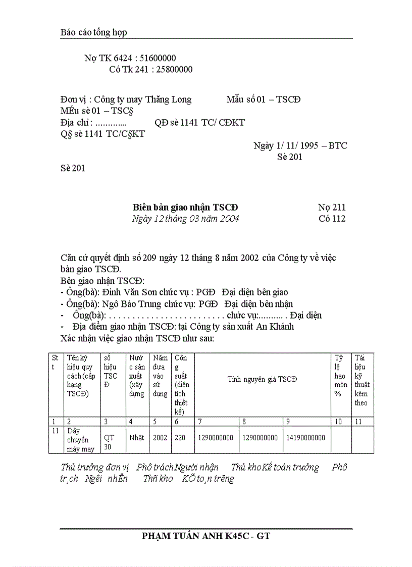 image for page Báo cáo kế toán