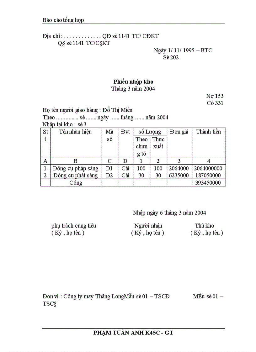 image for page Báo cáo kế toán