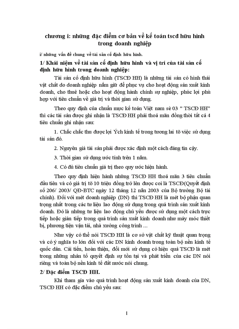 image for page Những đặc điểm cơ bản về kế toán tscđ hữu hình trong doanh nghiệp