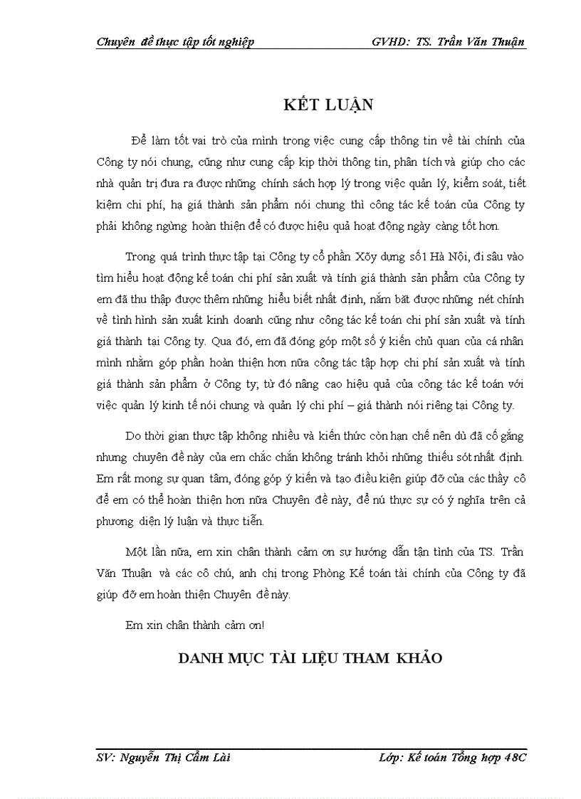 image for page Hoàn thiện kế toán chi phí sản xuất và tính giá thành sản phẩm xây lắp tại Công ty cổ phẩn Xây dựng số 1 Hà Nội