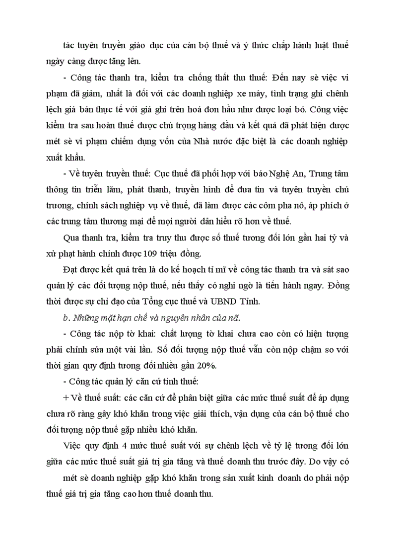 image for page Một số giải pháp tăng cường quản lý thu thuế giá trị gia tăng đối với doanh nghiệp ngoài quốc doanh trên địa bàn tỉnh Nghệ An