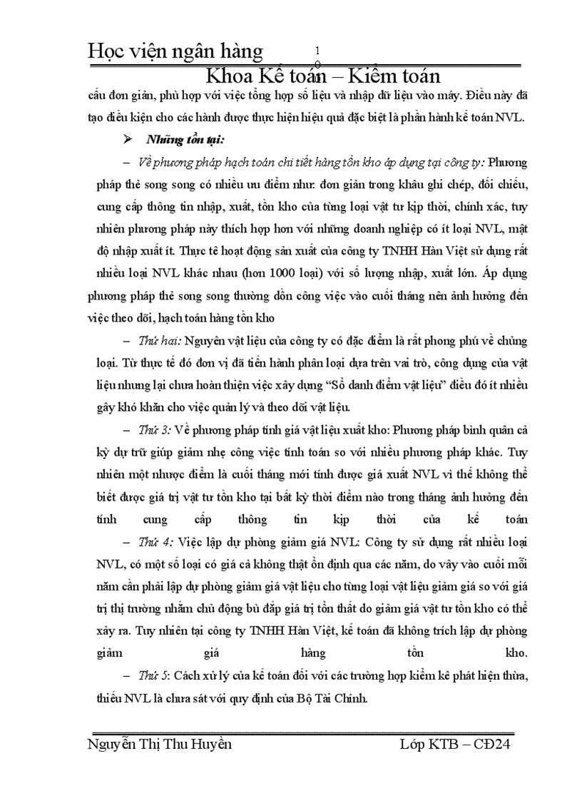 image for page Hoàn thiện công tác kế toán nguyên vật liệu tại công ty TNHH Hàn Việt