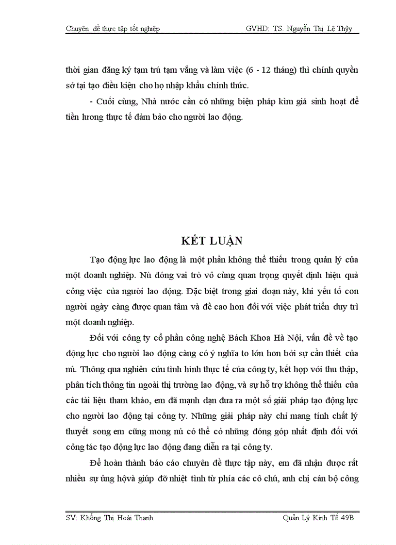 image for page Tạo động lực cho người lao động trong Công ty Cổ phần Công Nghệ Bách Khoa Hà Nội