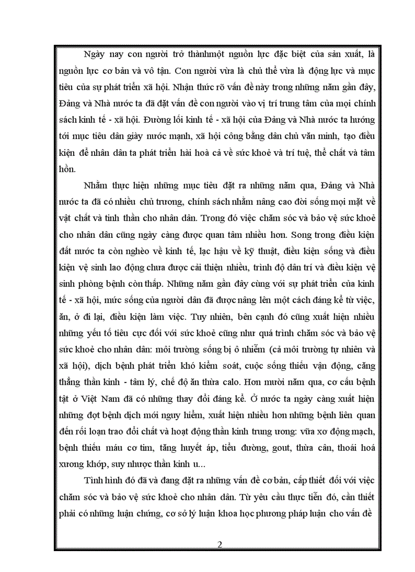 image for page Ảnh hưởng của yếu tố sinh học và yếu tố xã hội đến sức khoẻ con người và một số giải pháp cơ bản nhằm nâng cao sức khoẻ con người Việt Nam hiện nay