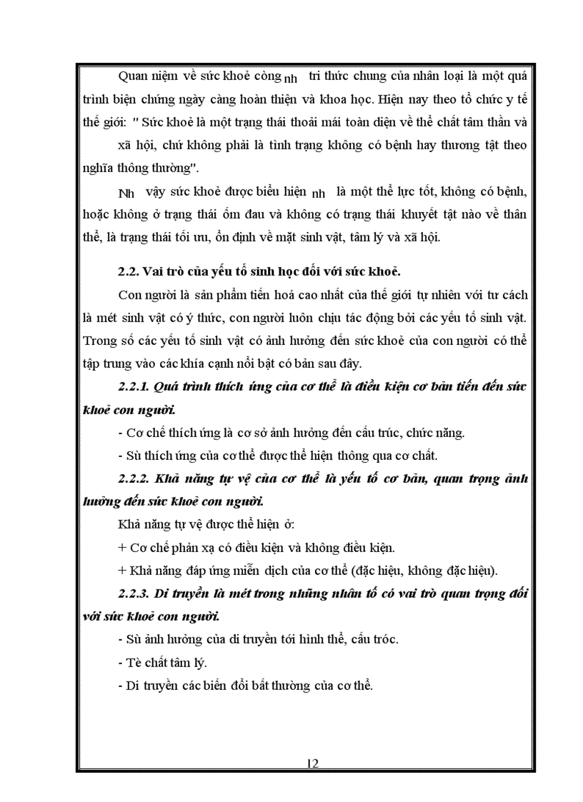 image for page Ảnh hưởng của yếu tố sinh học và yếu tố xã hội đến sức khoẻ con người và một số giải pháp cơ bản nhằm nâng cao sức khoẻ con người Việt Nam hiện nay