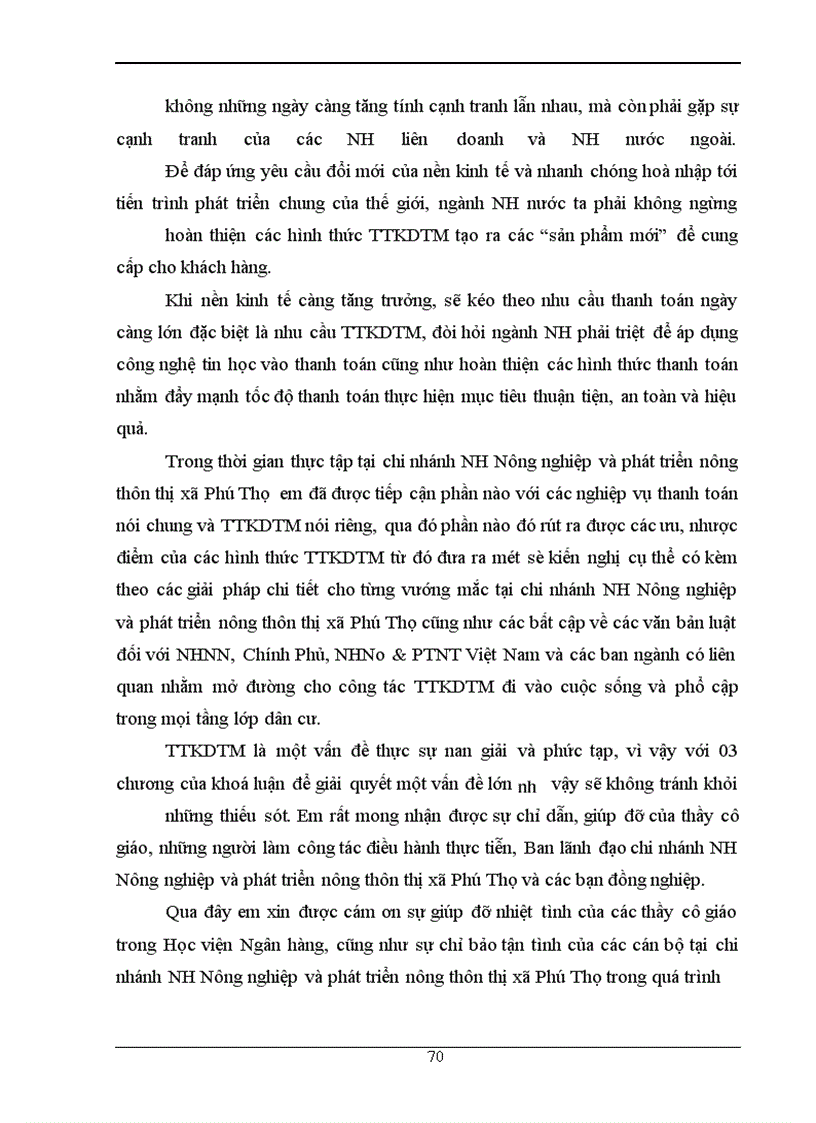 image for page Một số giải pháp nhằm mở rộng và phát triển hoạt động thanh toán không dùng tiền mặt tại chi nhánh Ngân hàng nông nghiệp và phát triển nông thôn thị xã Phú Thọ tỉnh Phú Thọ