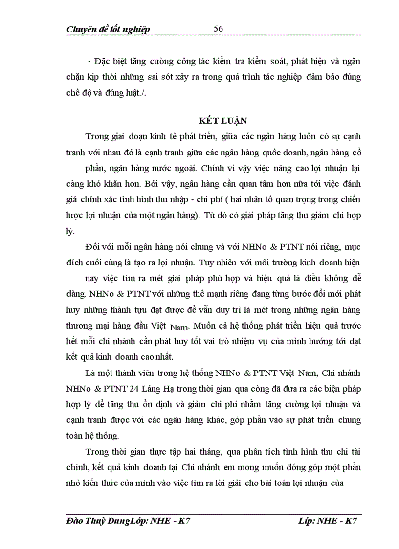 image for page Một số giải pháp nhằm tăng thu giảm chi phí, nâng cao hiệu quả kinh doanh tại chi nhánh NHNo & PTNT 24 Láng Hạ - Hà Nội