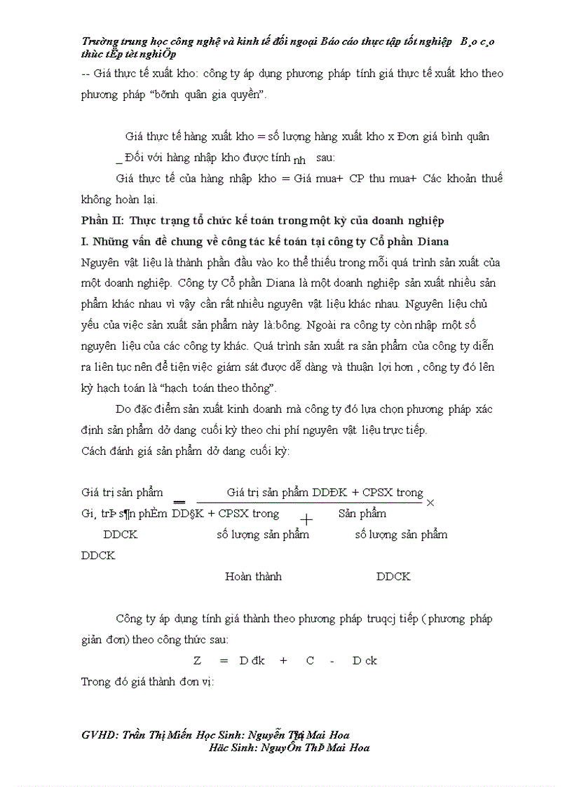 image for page Báo cáo về công ty Cổ phần Diana.