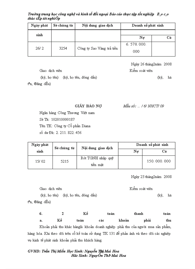 image for page Báo cáo về công ty Cổ phần Diana.