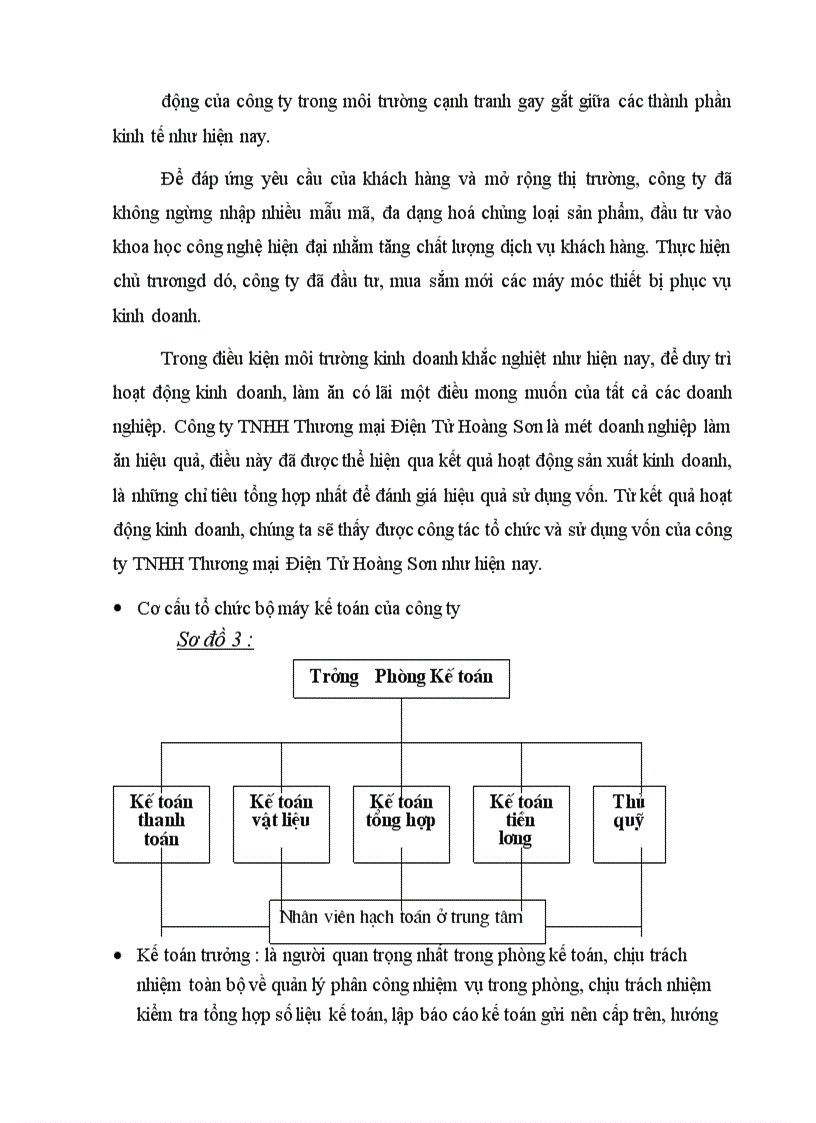 Dung công tác kế toán bán hàng TạI công ty tnhh thương mại điện tử hoàng sơn