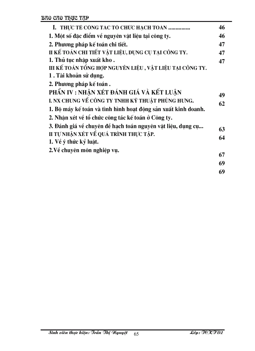 image for page Hạch toán nguyên vật liệu, công cụ dụng cụ ở doanh nghiệp sản xuất ở Công ty TNHH kỹ thuật Phùng Hưng.