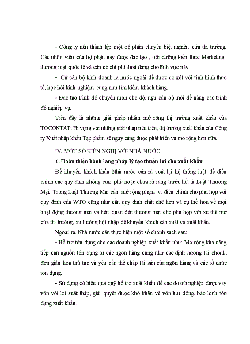 image for page Phương hướng và giải pháp phát triển thị trường xuất khẩu của Công ty cổ phần Xuất nhập khẩu Tạp phẩm