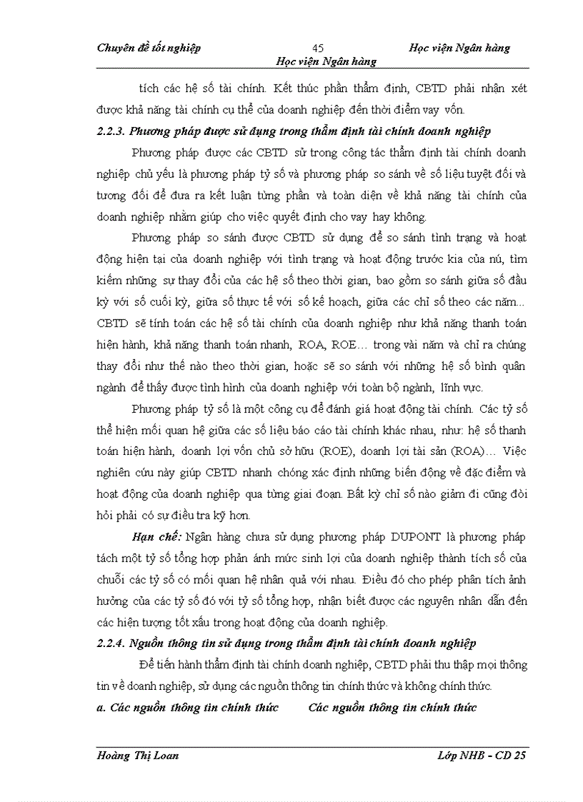 image for page Hoàn thiện công tác thẩm định tài chính doanh nghiệp tại Chi nhánh Ngân hàng Nông nghiệp và Phát triển Nông thôn Nam Hà Nội
