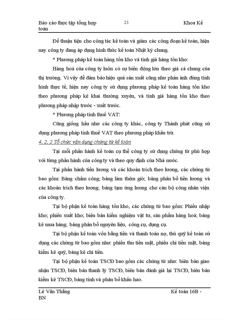 image for page Báo cáo thực tập tổng hợp: của công ty cổ phần Thành Phát