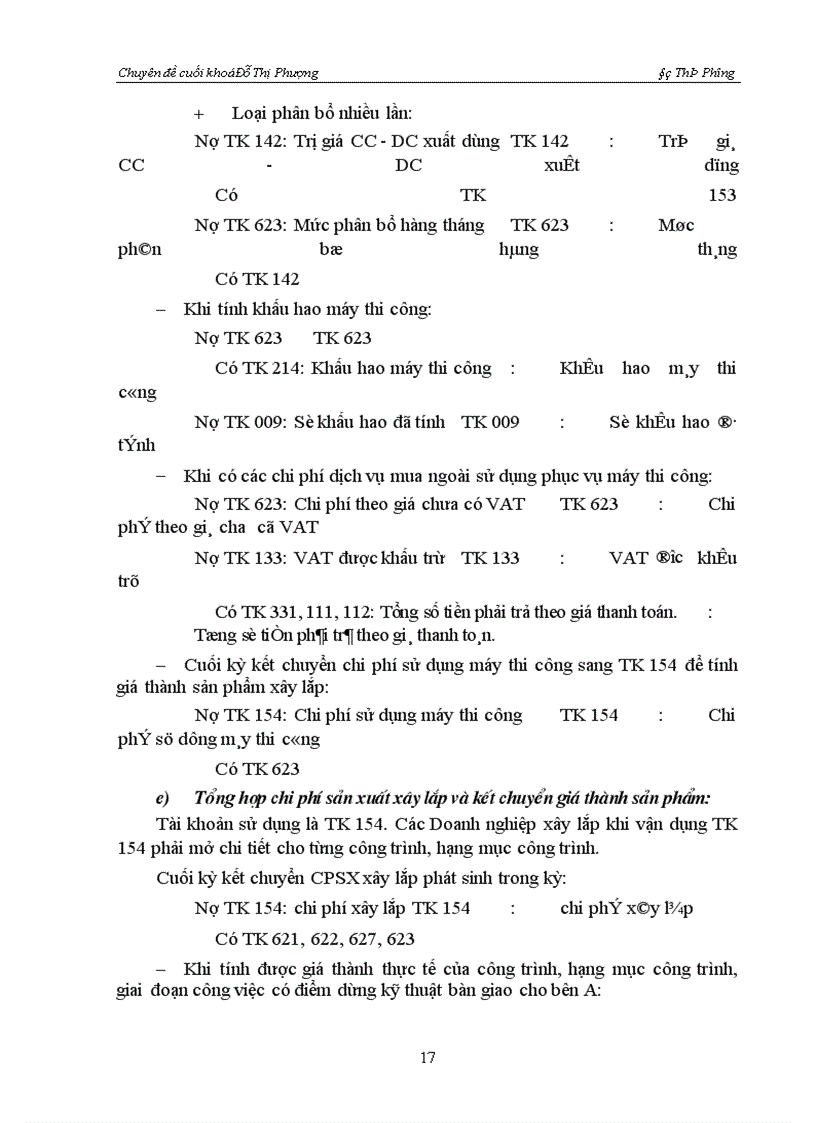 image for page Hạch toán Chi phí và tính giá thành sản phẩm ở các Doanh nghiệp xây lắp