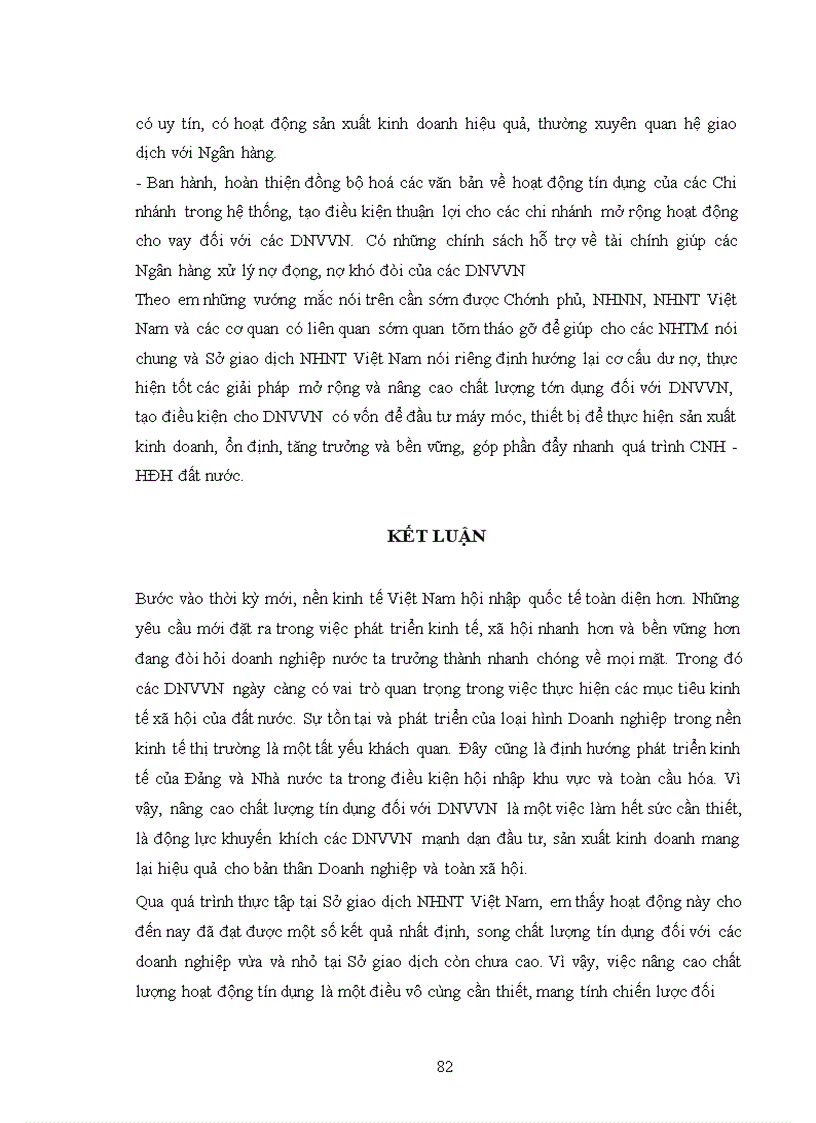 image for page Giải pháp nâng cao chất lượng tín dụng đối với doanh nghiệp vừa và nhỏ tại Sở giao dịch ngân hàng ngoại thương Việt Nam