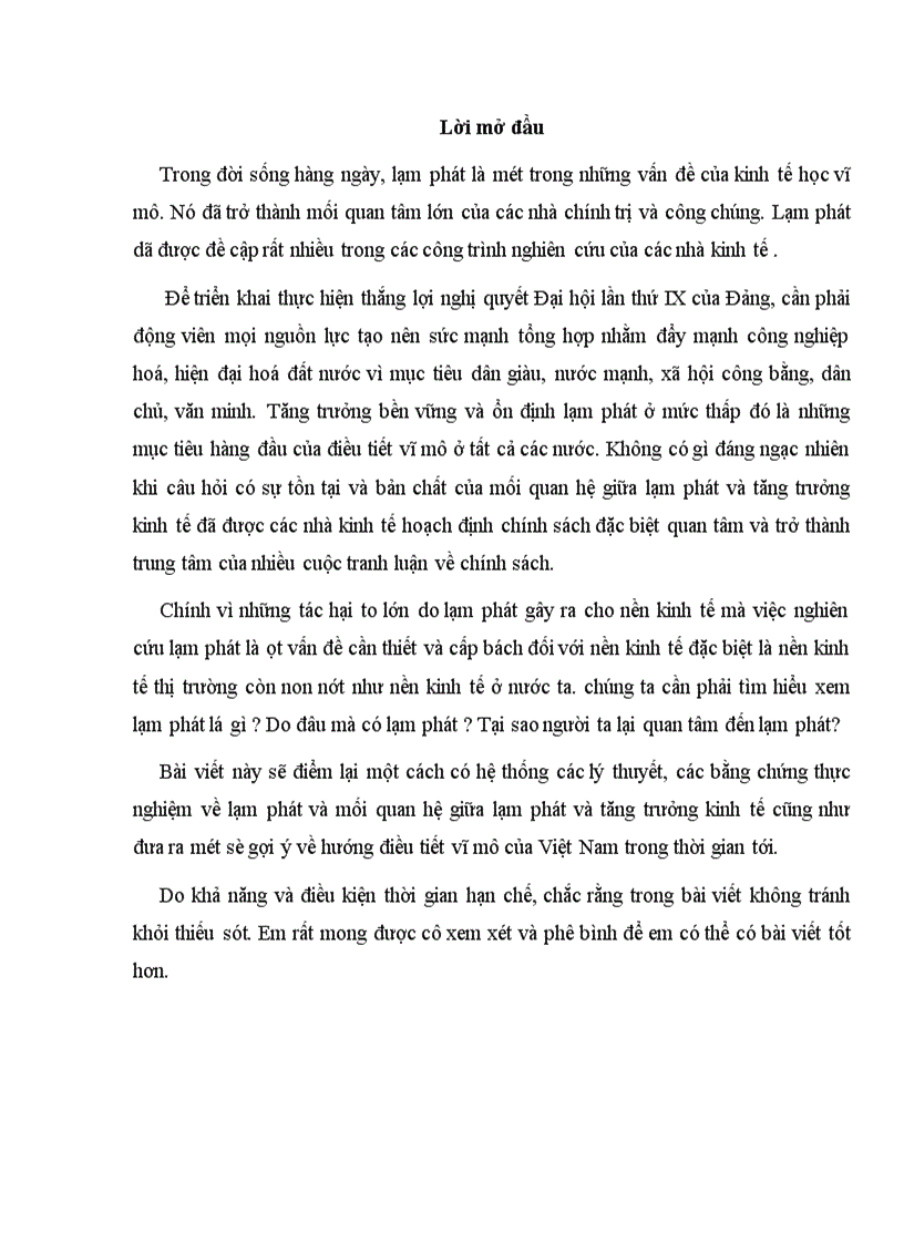 image for page Lạm phát và mối quan hệ giữa lạm phát và tăng trưởng kinh tế cũng như đưa ra một số gợi ý về hướng điều tiết vĩ mô của Việt Nam trong thời gian tới