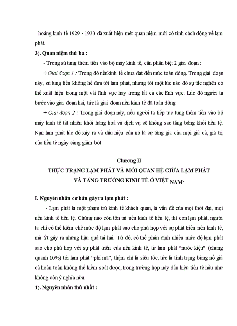 image for page Lạm phát và mối quan hệ giữa lạm phát và tăng trưởng kinh tế cũng như đưa ra một số gợi ý về hướng điều tiết vĩ mô của Việt Nam trong thời gian tới