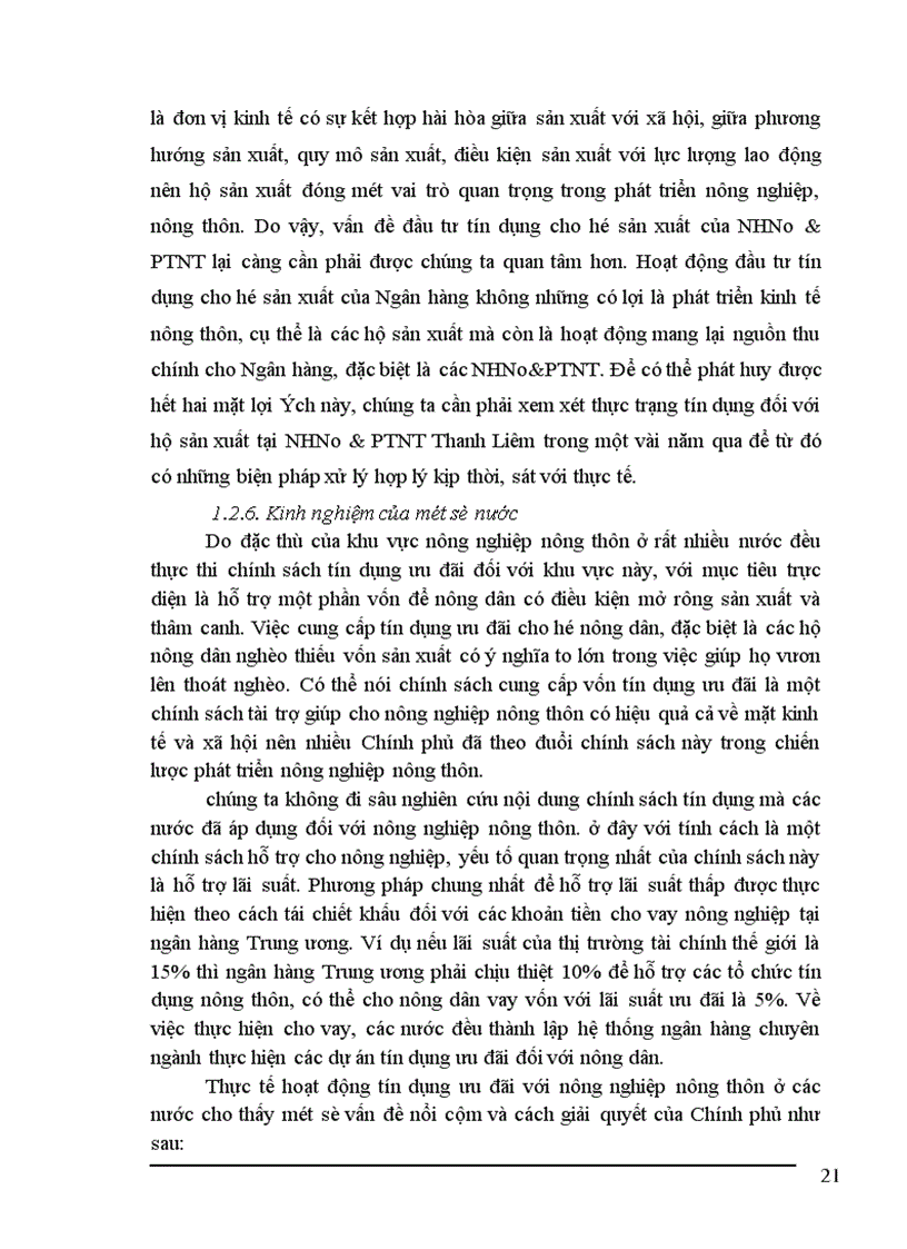 image for page Một số giải pháp cho Tín dụng ở NHNo&PTNT huyện đối với phát triển kinh tế hộ sản xuất tại huyện Thanh Liêm tỉnh Hà Nam