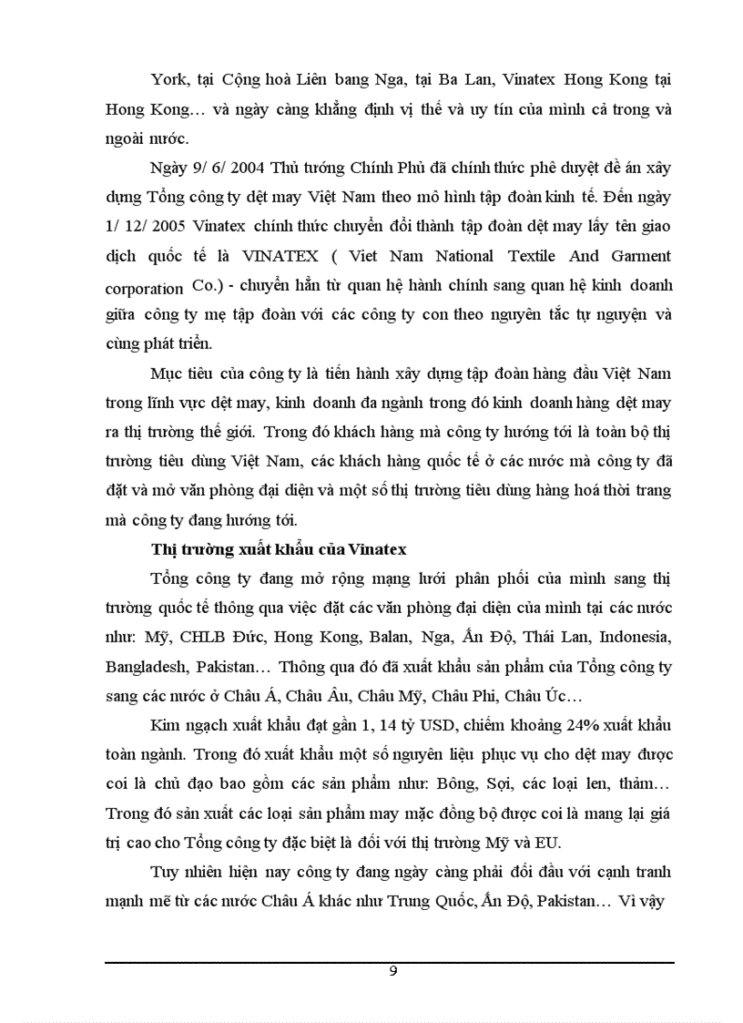 image for page Công ty vinatex thâm nhập thị trường eu