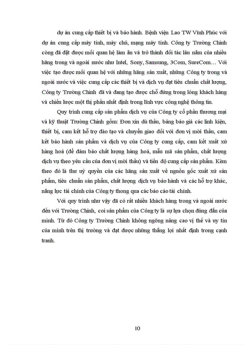 image for page Tình hình hoạt động kinh doanh chung của Công ty Cổ phần Thương mại và kỹ thuật Trường Chinh