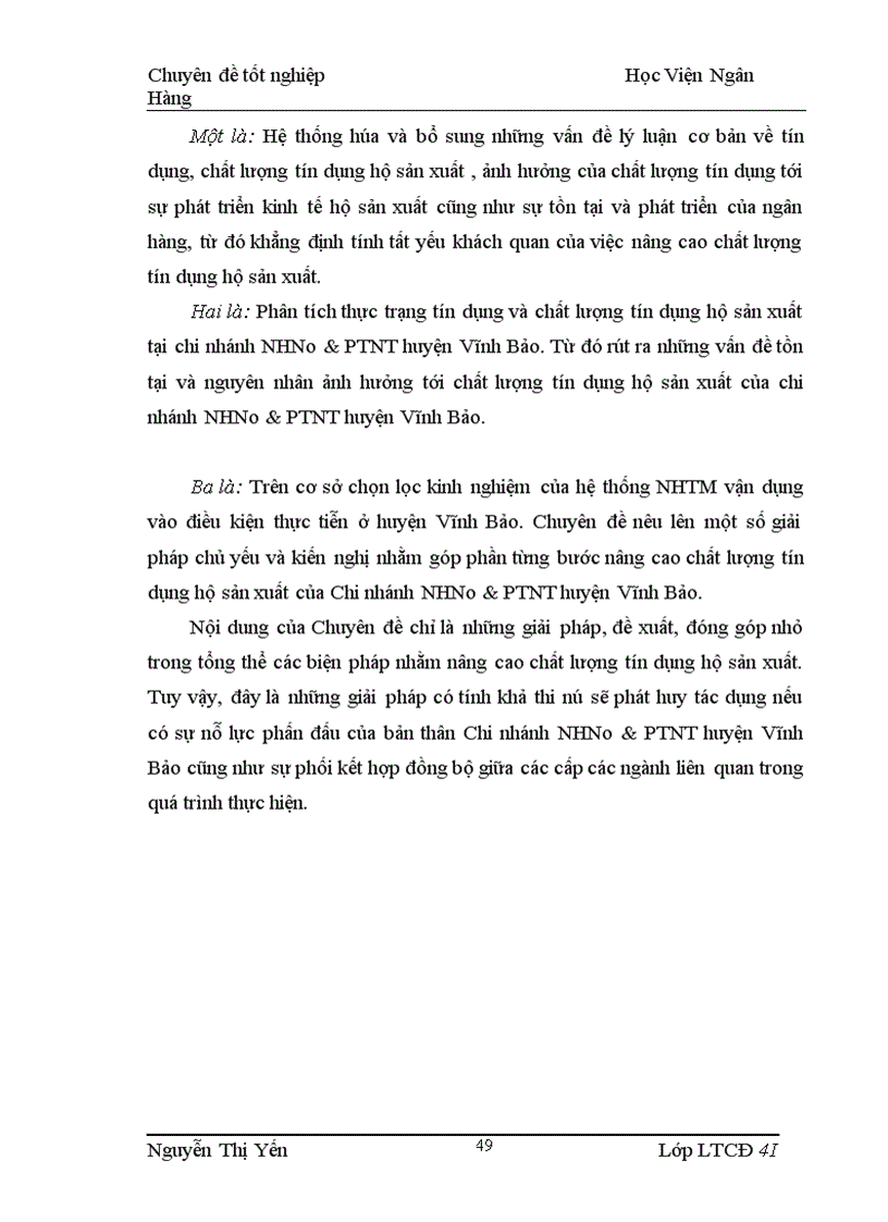 image for page Giải pháp nhằm nâng cao chất lượng tín dụng hộ sản xuất tại NHNo&PTNT chi nhánh huyện Vĩnh Bảo