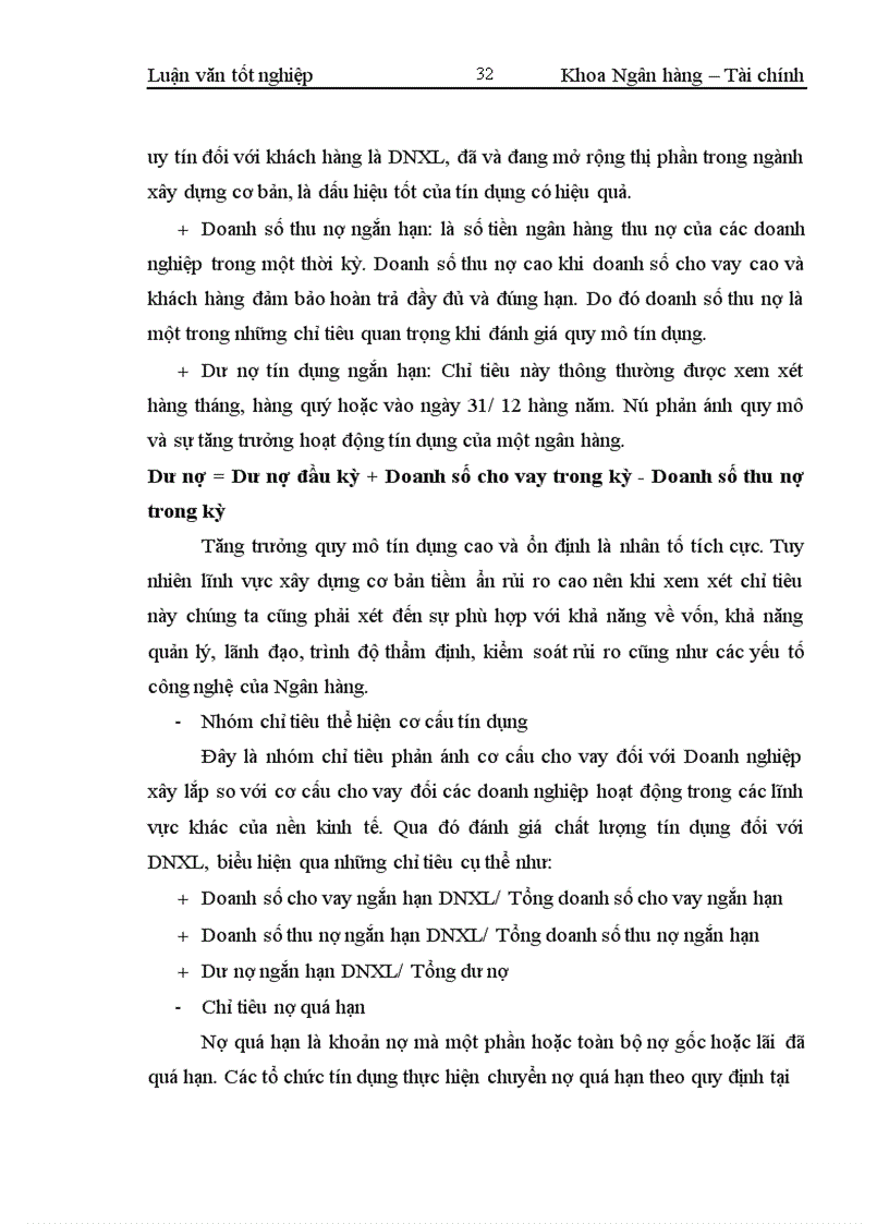 image for page Nâng cao chất lượng tín dụng ngắn hạn đối với doanh nghiệp hoạt động trong lĩnh vực xây lắp tại Chi nhánh Ngân hàng Đầu tư và Phát triển Cầu Giấy