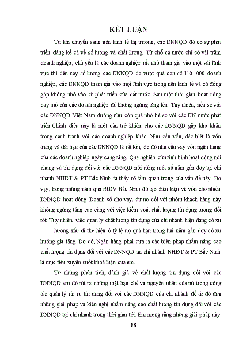 image for page Giải pháp nâng cao chất lượng tín dụng đối với các doanh nghiệp ngoài quốc doanh tại chi nhánh ngân hàng đầu tư và phát triển Bắc Ninh