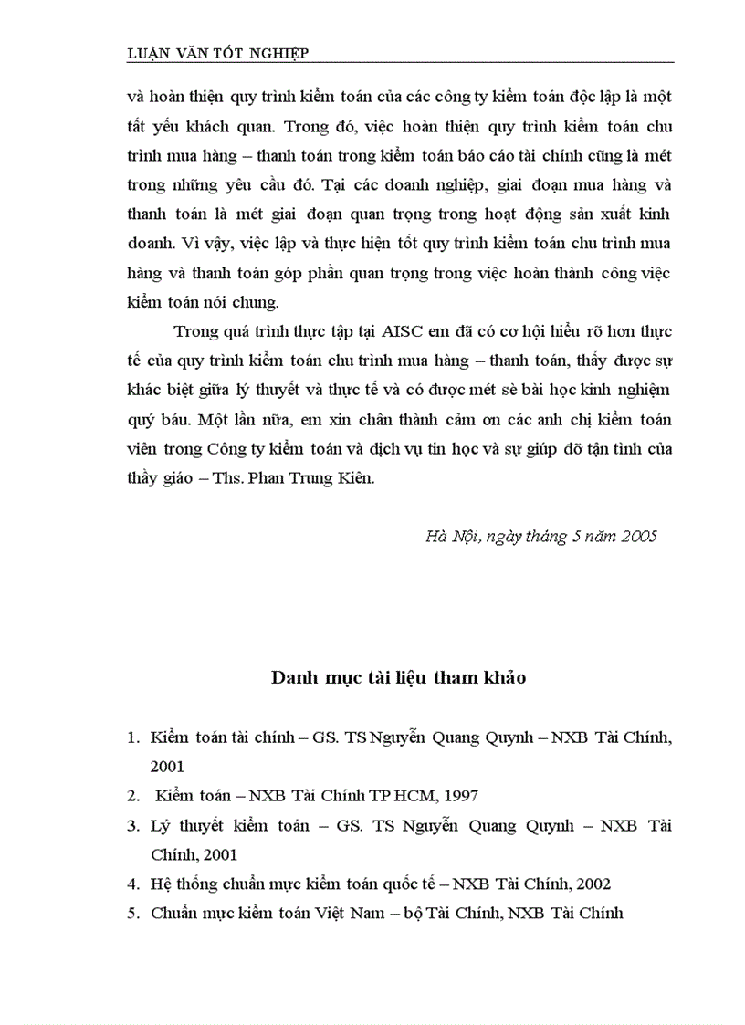 image for page Hoàn thiện quy trình kiểm toán chu trình mua hàng – thanh toán trong kiểm toán báo cáo tài chính do Công ty kiểm toán và dịch vụ tin học (AISC) thực hiện