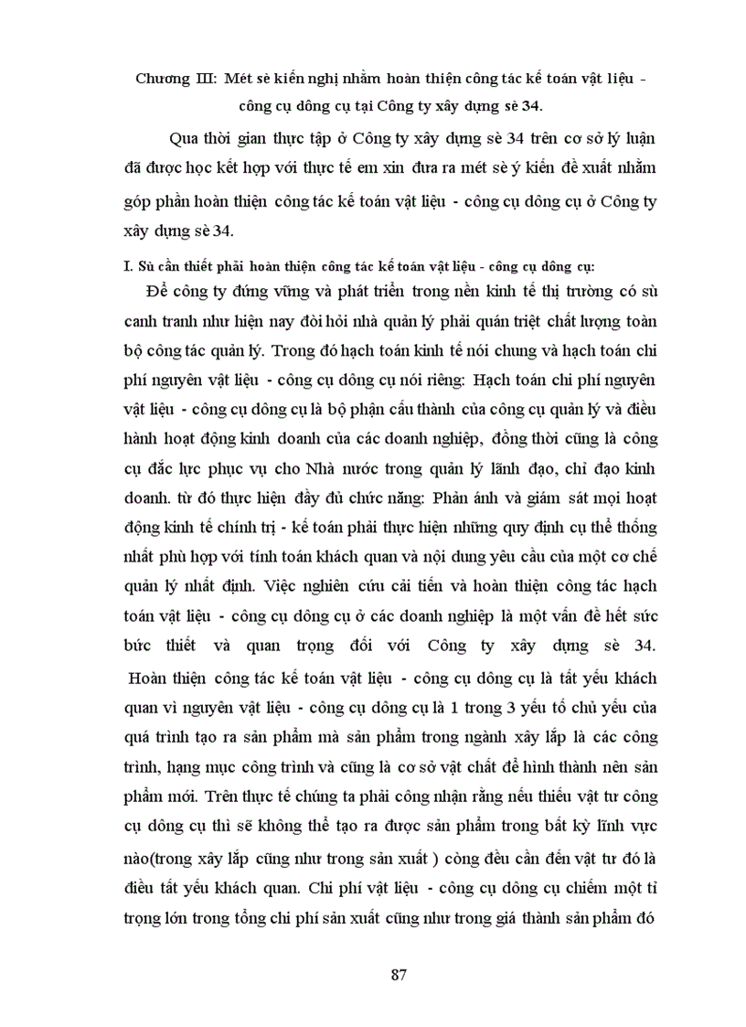 image for page Thực trạng về công tác kế toán vật liệu - công cụ dụng cụ tại Công ty xây dựng số 34 - Thanh xuân Bắc - Hà Nội