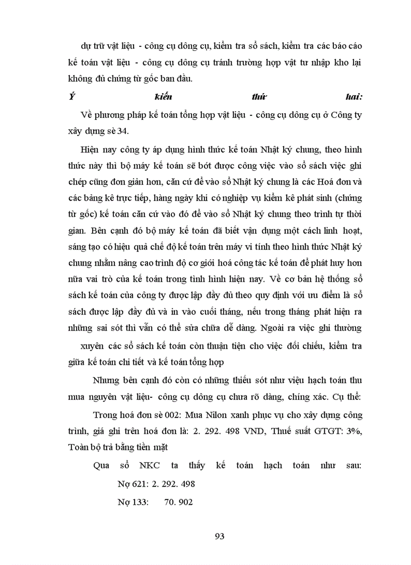 image for page Thực trạng về công tác kế toán vật liệu - công cụ dụng cụ tại Công ty xây dựng số 34 - Thanh xuân Bắc - Hà Nội