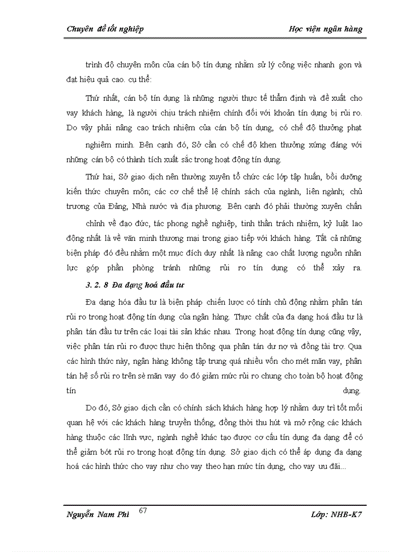 image for page Giải pháp phòng ngừa và hạn chế rủi ro tín dụng tạí Sở giao dịch NHNT Việt Nam