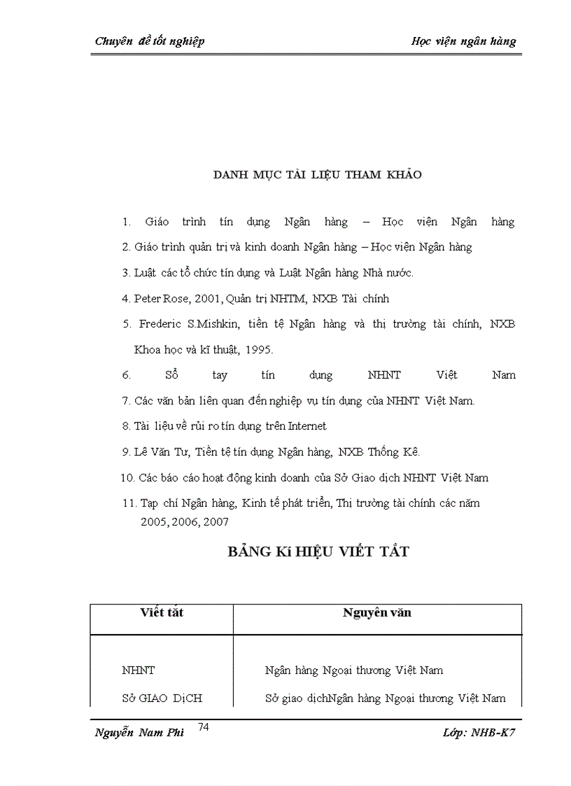image for page Giải pháp phòng ngừa và hạn chế rủi ro tín dụng tạí Sở giao dịch NHNT Việt Nam