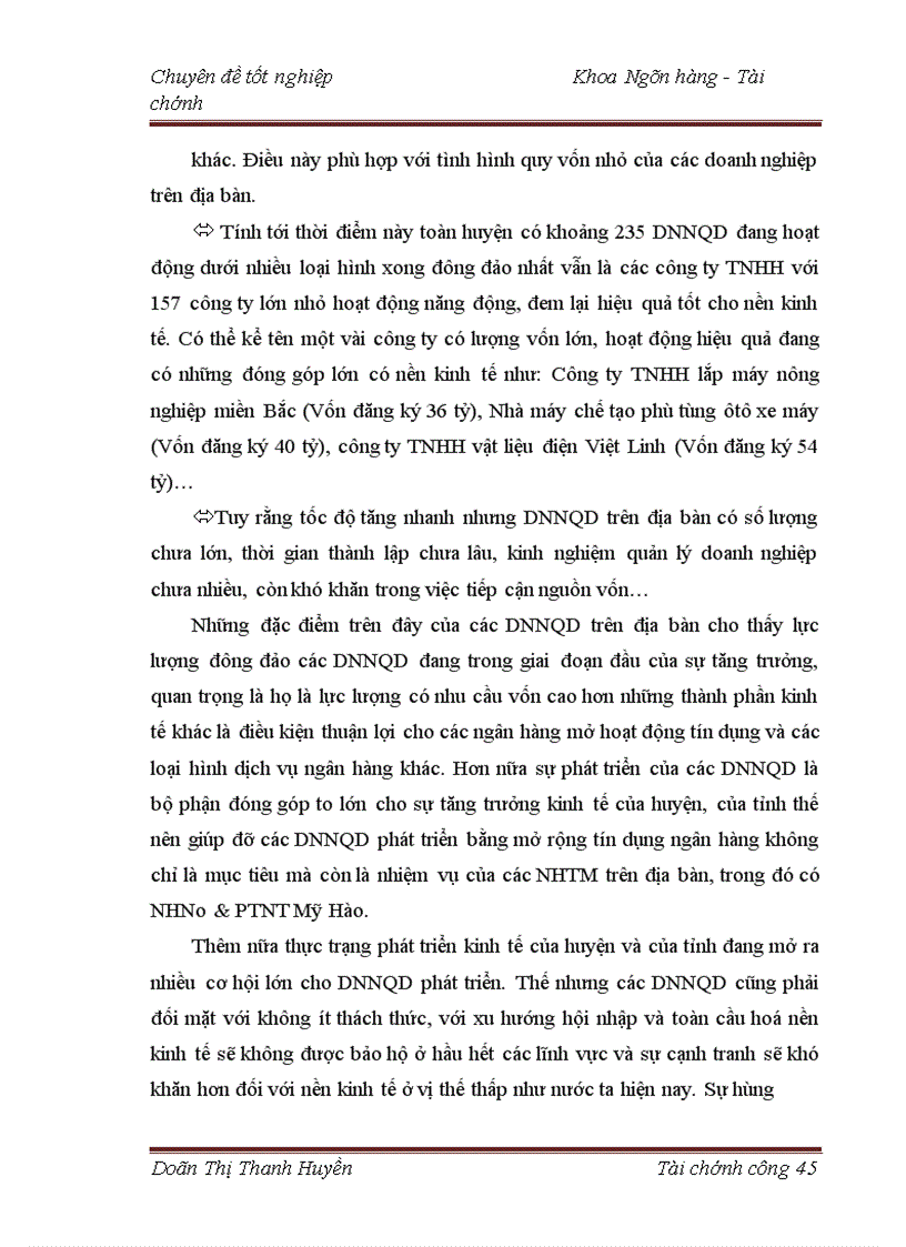 image for page Mở rộng tín dụng đối với các doanh nghiệp ngoài quốc doanh tại chi nhánh Ngân hàng nông nghiệp và Phát triển nông thôn Mỹ Hào