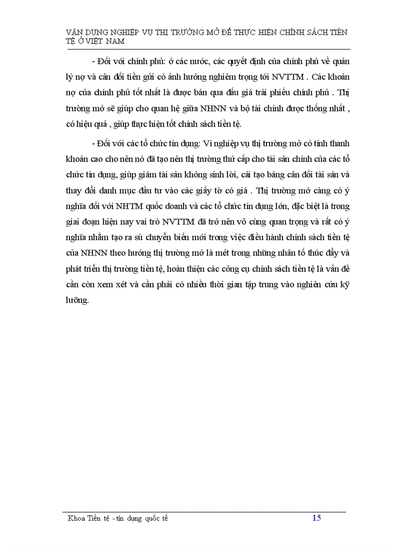 image for page Tìm hiểu nghiệp vụ thị trường mở ở Việt Nam