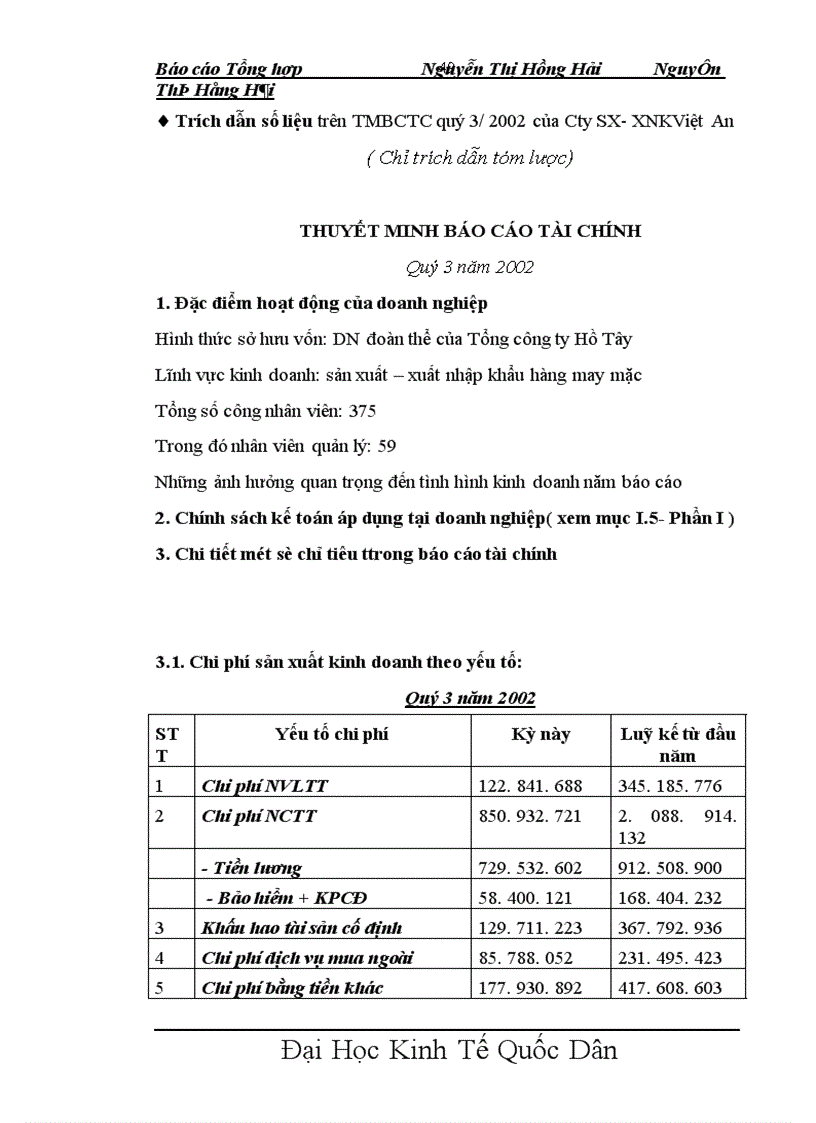 image for page Báo cáo thực tập tại tại Công ty SX- XNKViệt An