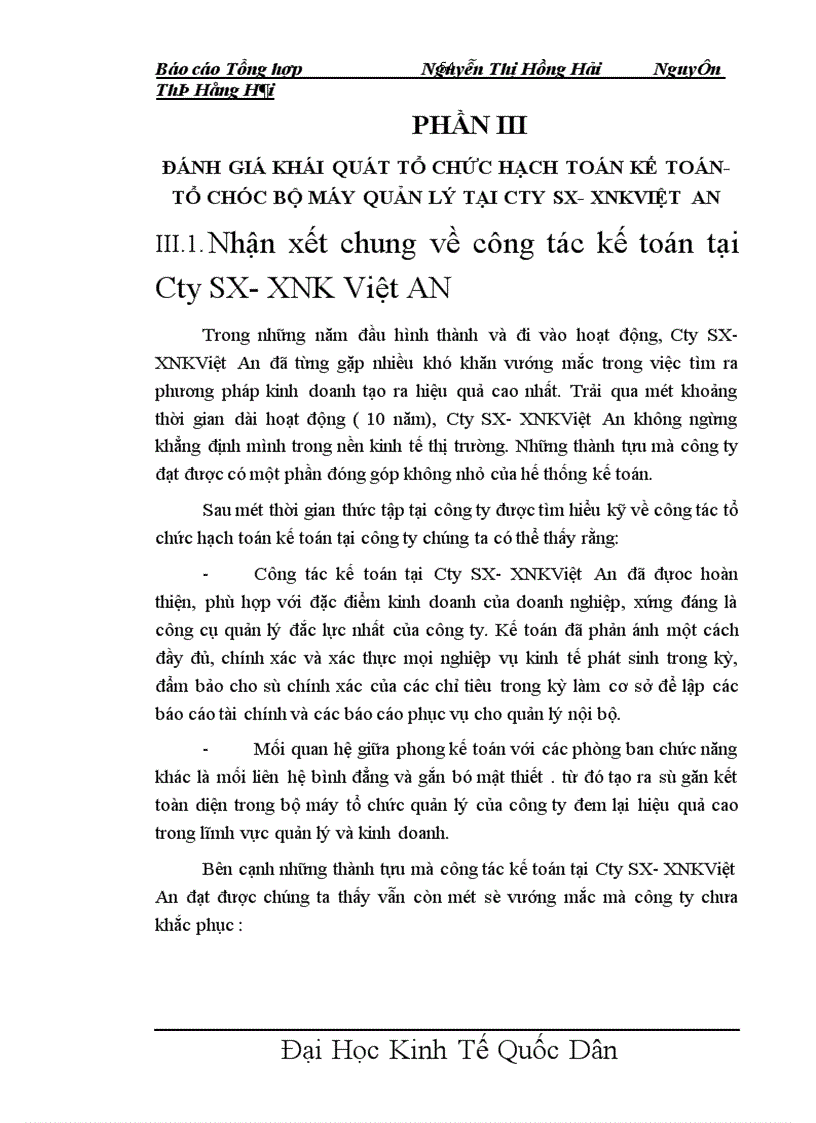 image for page Báo cáo thực tập tại tại Công ty SX- XNKViệt An