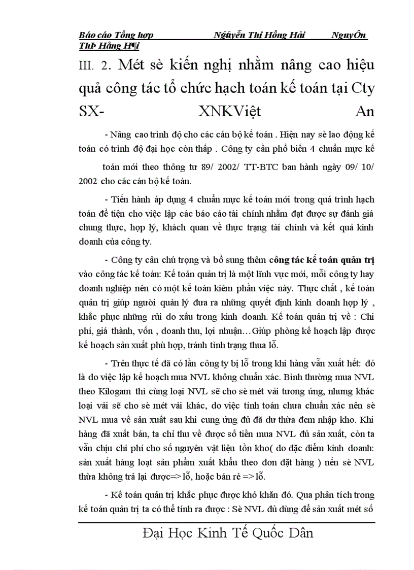 image for page Báo cáo thực tập tại tại Công ty SX- XNKViệt An