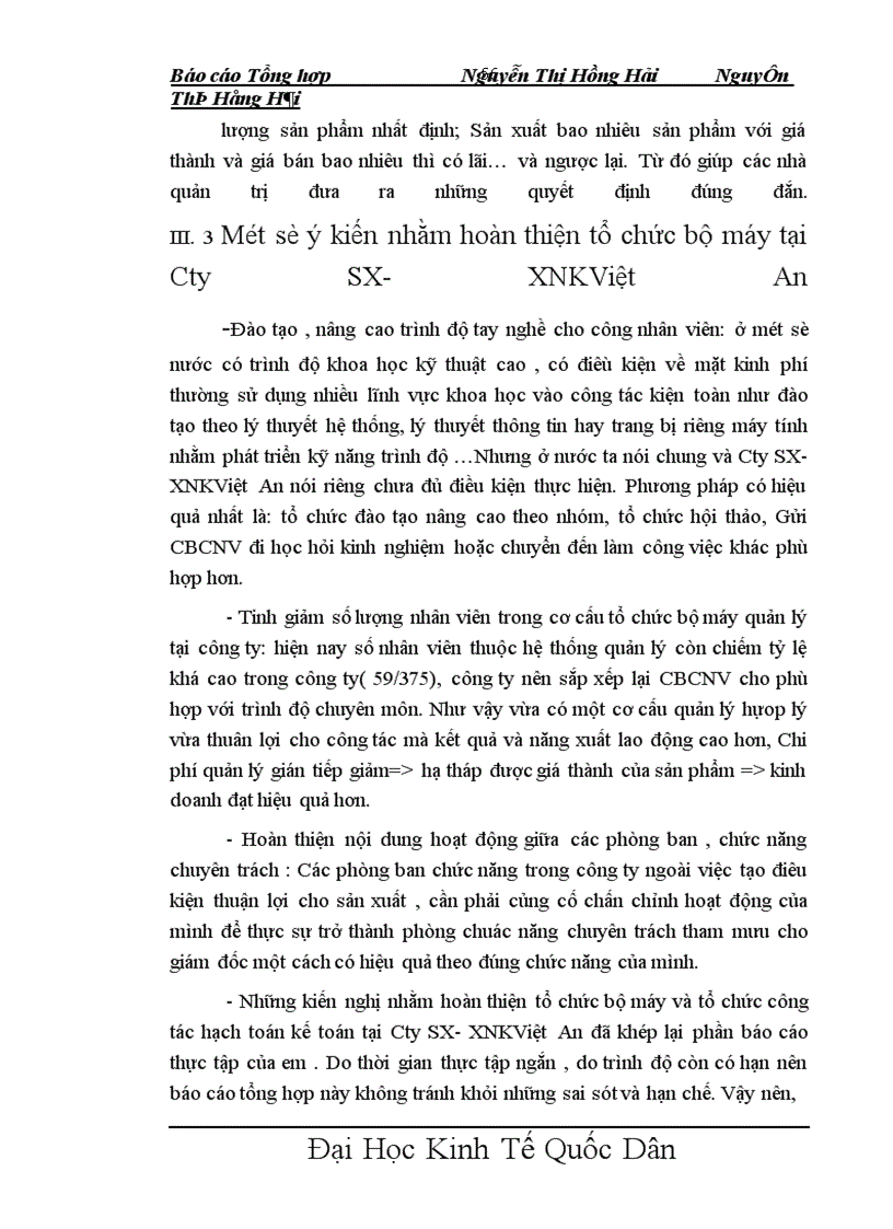 image for page Báo cáo thực tập tại tại Công ty SX- XNKViệt An