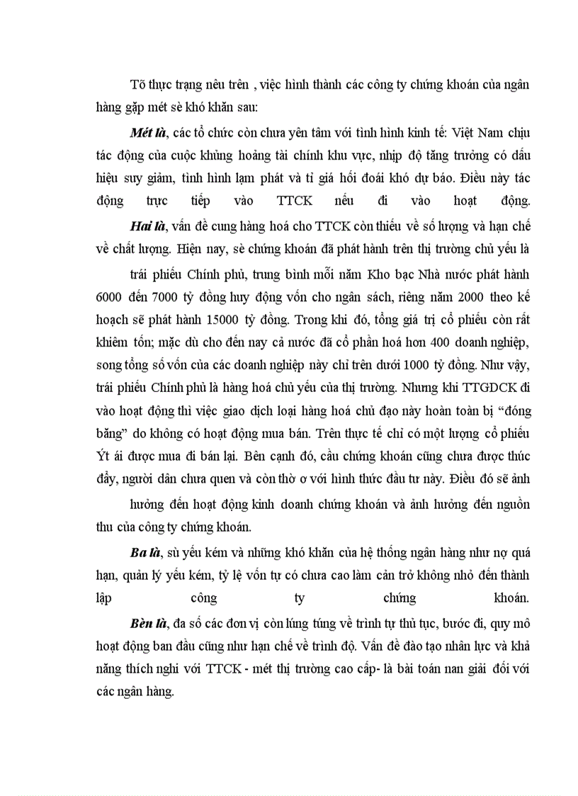 image for page Thị trường chứng khoán và vai trò của hệ thống ngân hàng thương mại trong thị trường chứng khoán