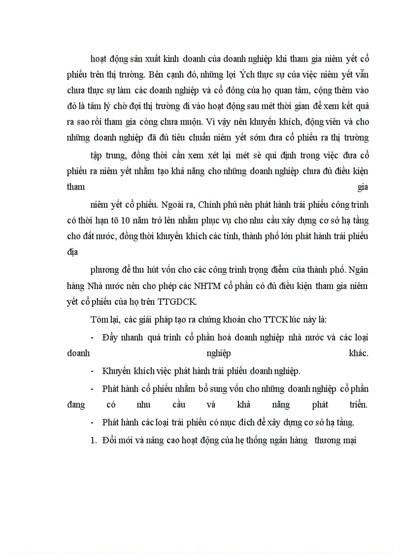 image for page Thị trường chứng khoán và vai trò của hệ thống ngân hàng thương mại trong thị trường chứng khoán