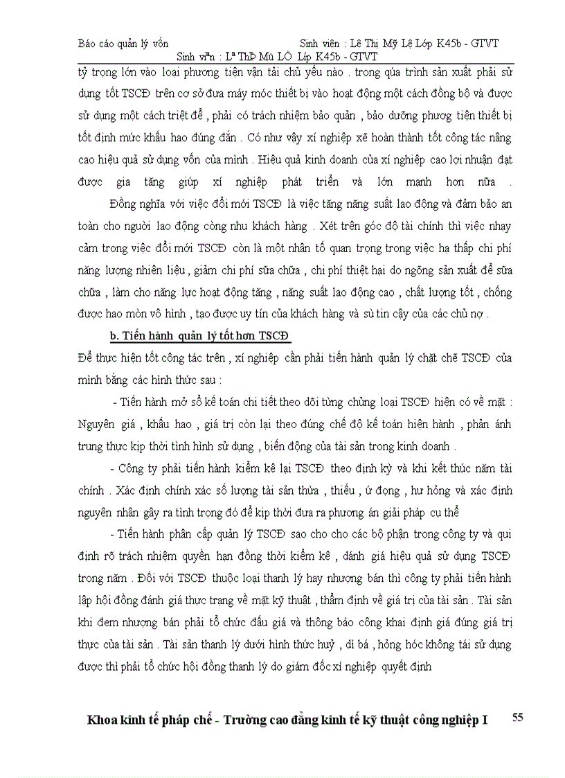 image for page Báo cáo về công tác quản lý cốn tại Xí nghiệp xe Buýt Thăng Long