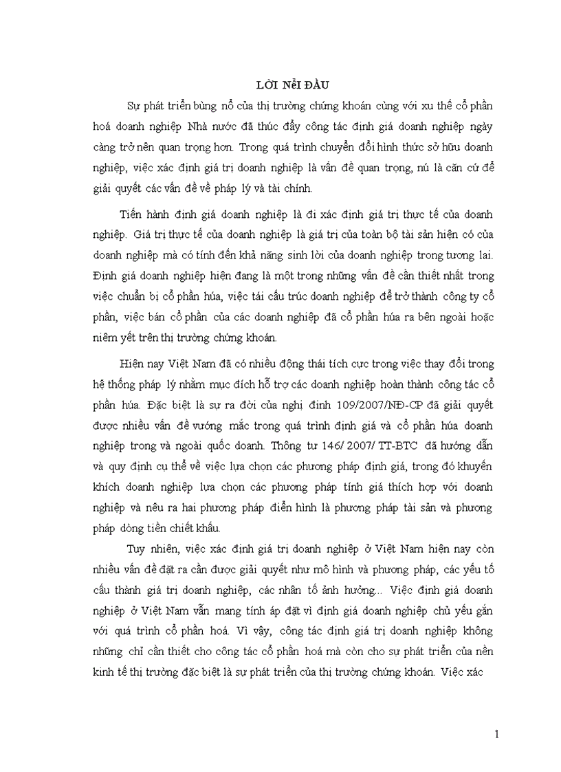 Nâng cao chất lượng định giá doanh nghiệp ở Việt Nam hiện nay (lấy Công ty Cổ phần Đầu tư và Xây dựng Bưu điện làm điểm nghiên cứu)