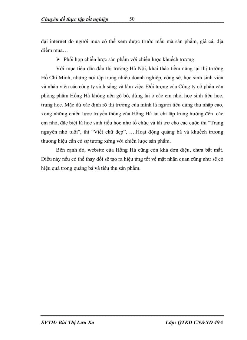 image for page Hoàn thiện công tác xây dựng và lựa chọn chiến lược sản phẩm của Công ty Cổ phần Văn phòng phẩm Hồng Hà