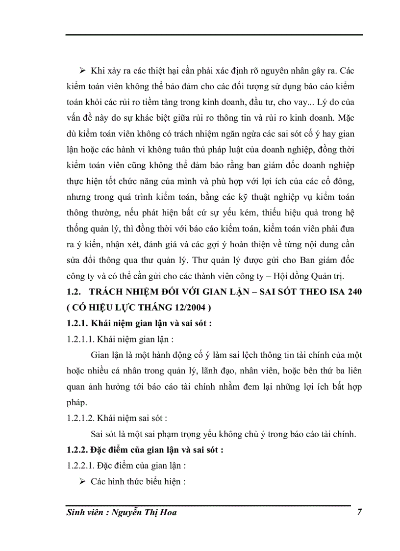 image for page Gian lận và sai sót với trách nhiệm của kiểm toán viên trong kiểm toán