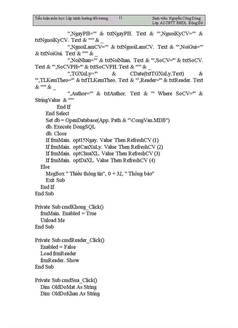 image for page Lập trình hướng đối tượng