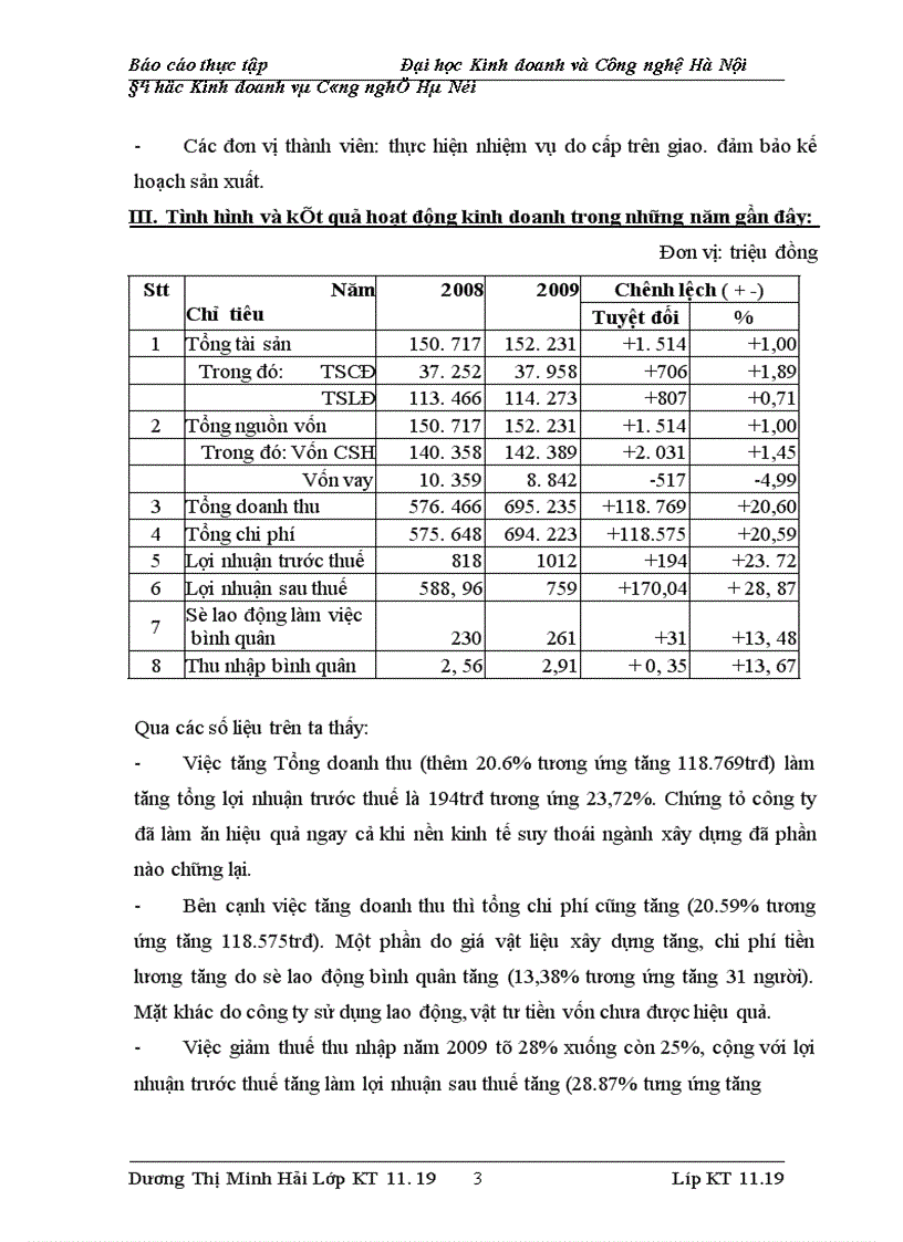 image for page Báo cáo về công ty vận tải và xây dựng